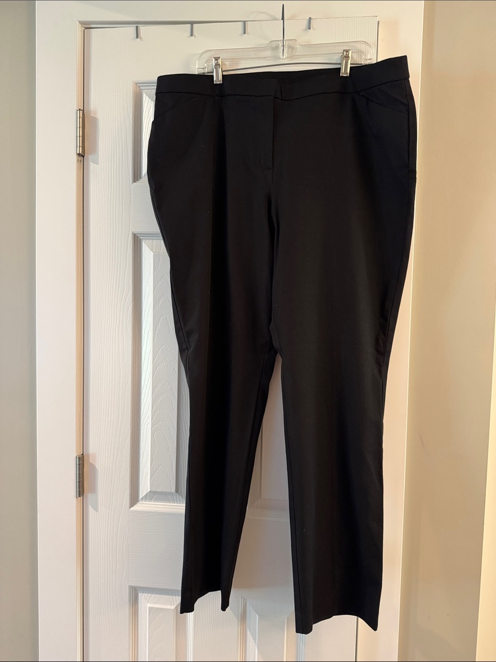 Chico's Black Slim Straight Trousers